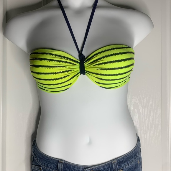 Bikini Suit Only Top - New - Neon wire Push up size Large - Picture 1 of 7